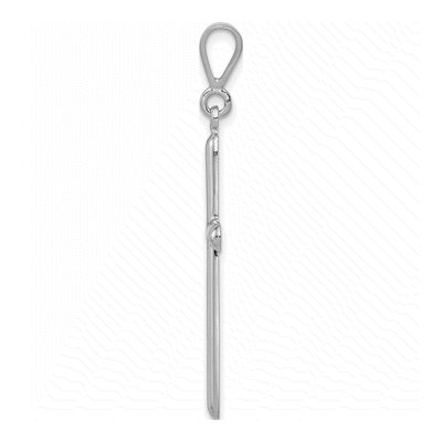 14K White Gold Cross Pendant – view 3