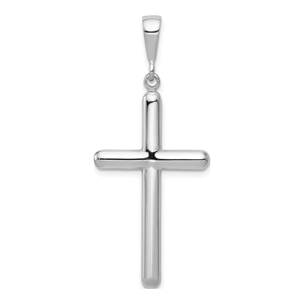 14K White Gold Cross Pendant