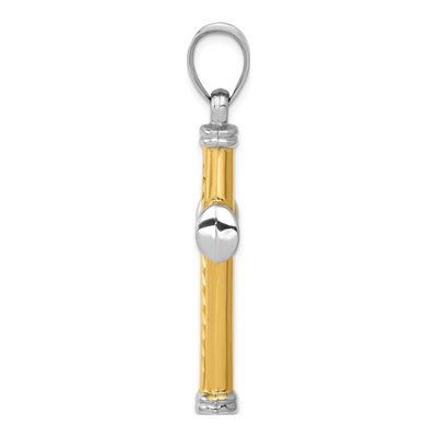 14K Two-Tone Gold Reversible Cross Pendant – view 3