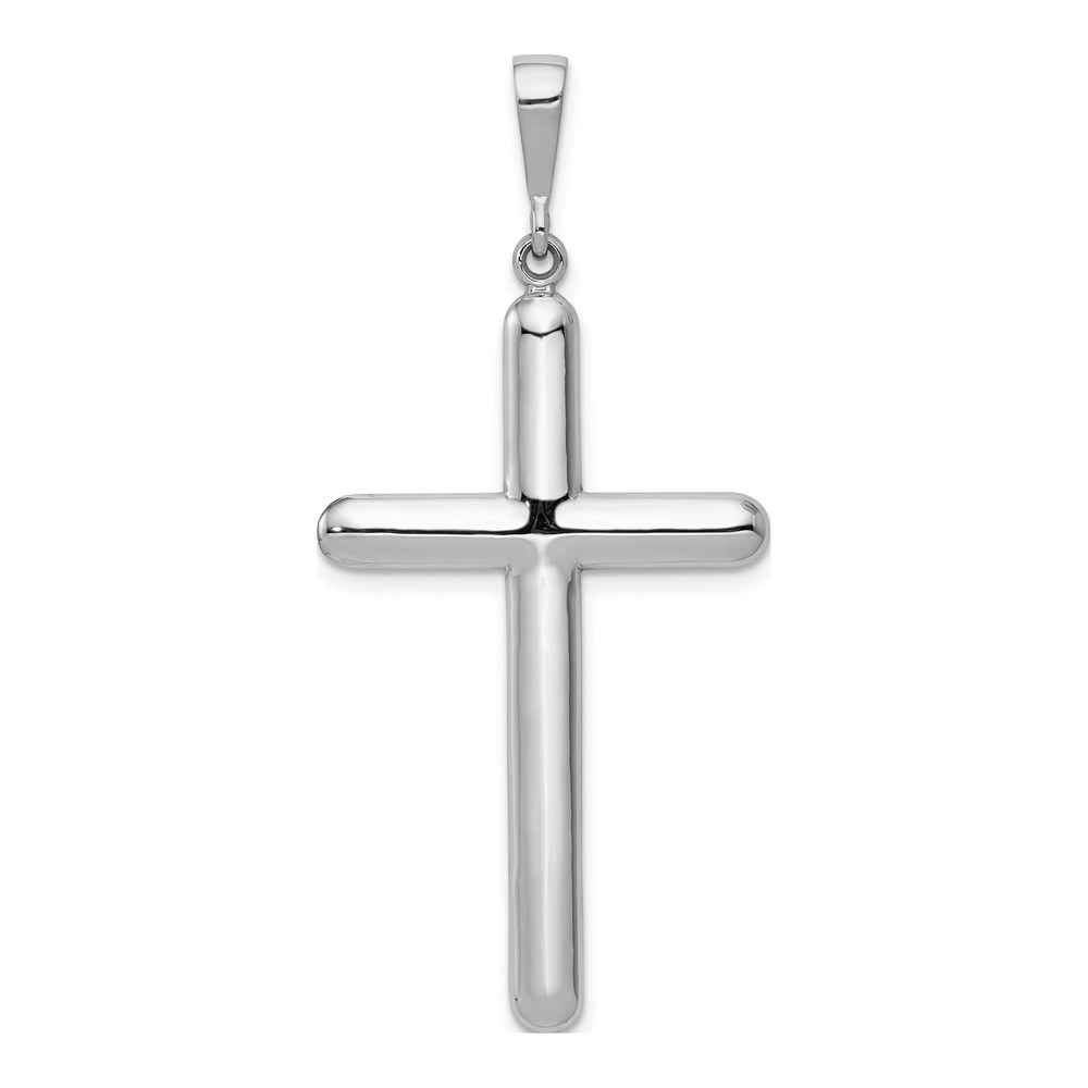 14K White Gold Cross Pendant
