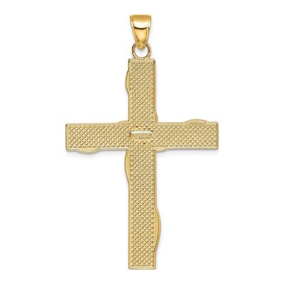 14K Yellow Gold Hope Faith Love Believe Cross Pendant – view 5