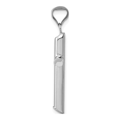 14K White Gold Hollow Cross Pendant – view 3