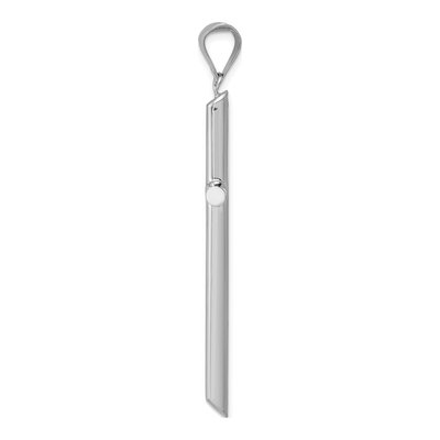 14K White Gold Large Hollow Cross Pendant – view 3
