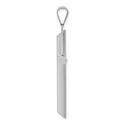14K White Gold Hollow Cross Pendant – view 3