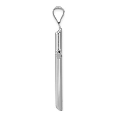14K White Gold Hollow Cross Pendant – view 3