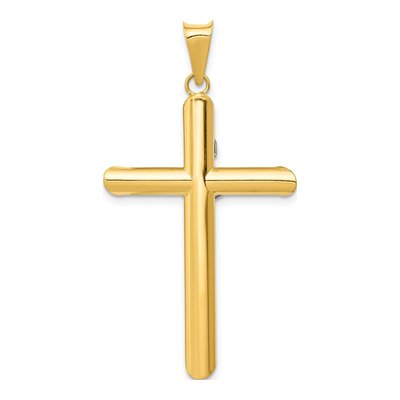 14K Two-Tone Gold INRI Crucifix Pendant – view 5