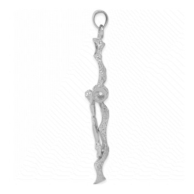 14K White Gold Large Crucifix Pendant – view 3