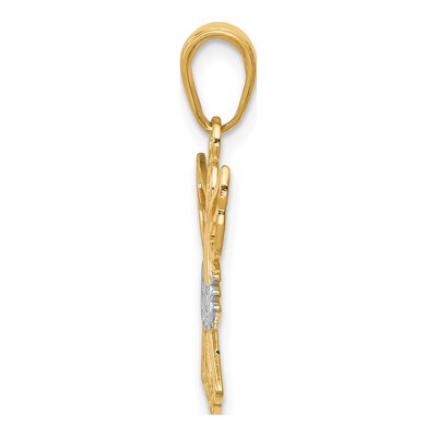 14K Yellow Gold Believe Angel Pendant – view 3