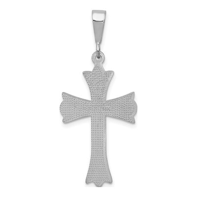 14K White Gold Fleur de Lis Cross Pendant – view 5