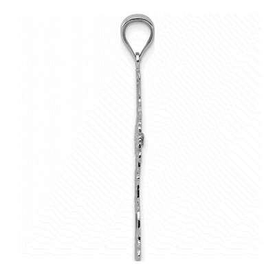 14K White Gold Fancy Latin Cross Pendant – view 3