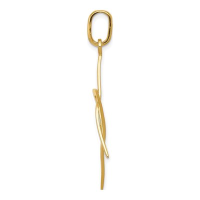 14K Yellow Gold Elongated Star of David Pendant – view 3