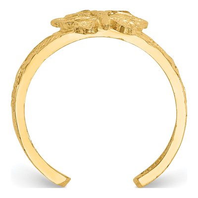 14K Yellow Gold Butterfly Toe Ring – view 3