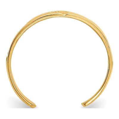 14K Yellow Gold Footprints Toe Ring – view 3