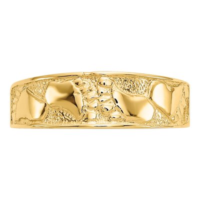 14K Yellow Gold Footprints Toe Ring – view 5
