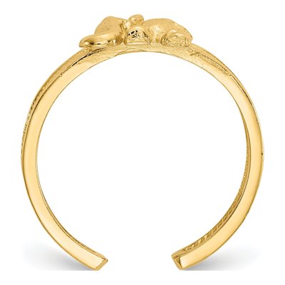 14K Yellow Gold Elephant Toe Ring – view 3