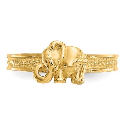 14K Yellow Gold Elephant Toe Ring – view 5