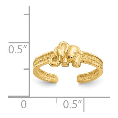 14K Yellow Gold Elephant Toe Ring – view 6