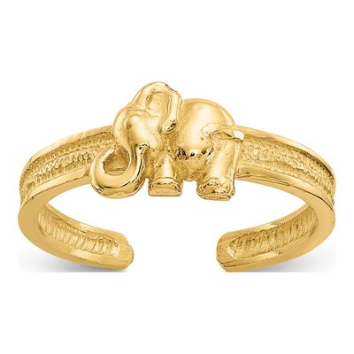 14K Yellow Gold Elephant Toe Ring