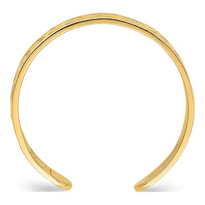 14K Yellow Gold Pattern Toe Ring – view 3