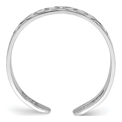 14K White Gold Toe Ring – view 3