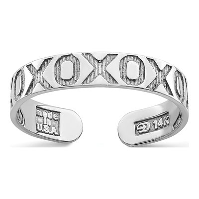 14K White Gold Toe Ring