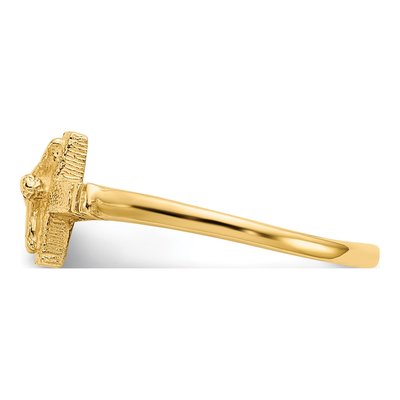 14K Yellow Gold Crucifix Baby Ring – view 5