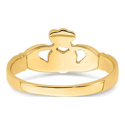 14K Yellow Gold Claddagh Baby Ring – view 7