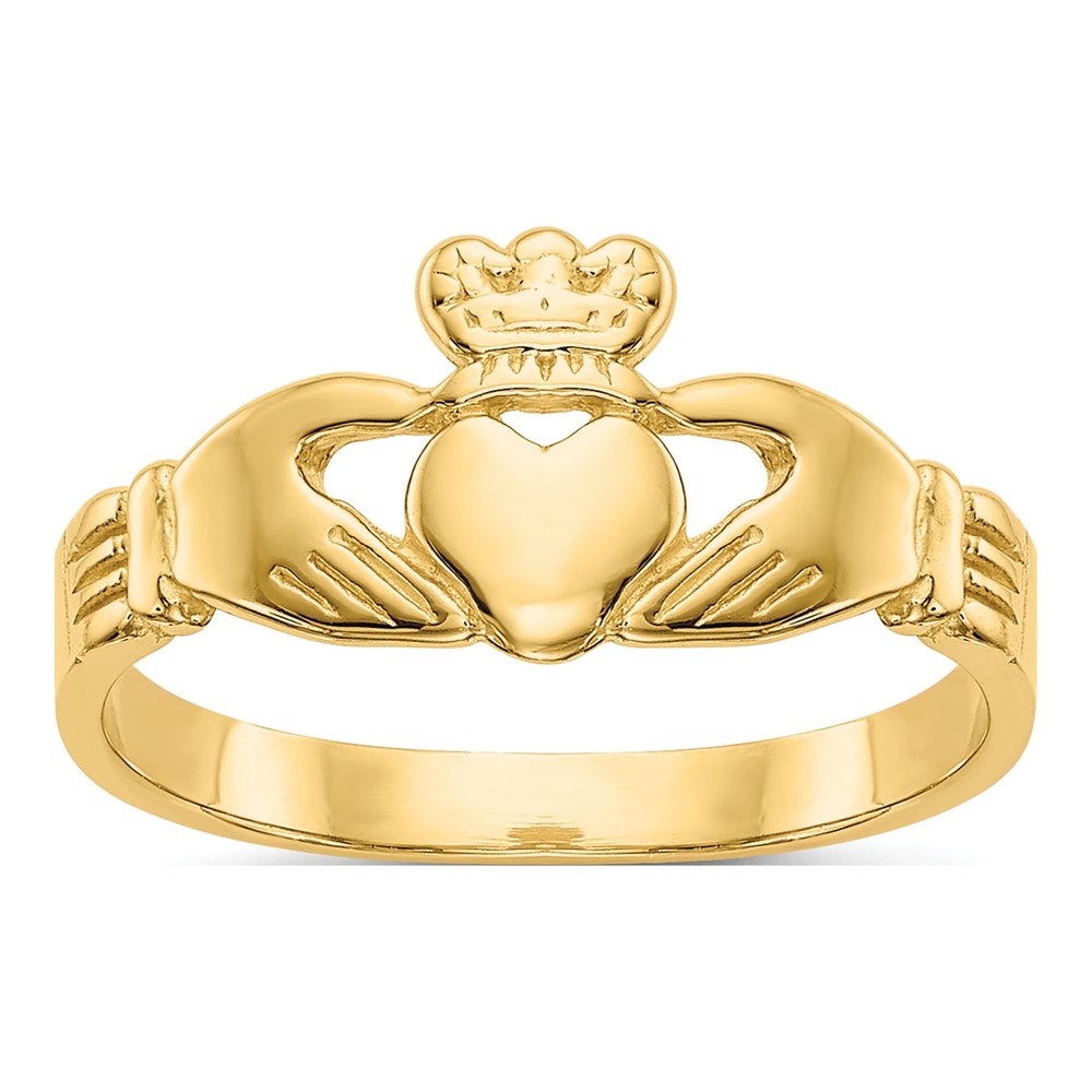 14K Yellow Gold Claddagh Baby Ring