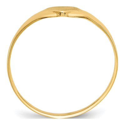 14K Yellow Gold Baby Heart Signet Ring – view 3