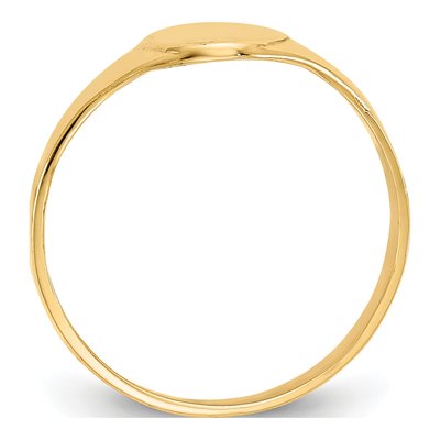 14K Yellow Gold Baby Oval Signet Ring – view 3