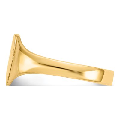 14K Yellow Gold Baby Oval Signet Ring – view 5