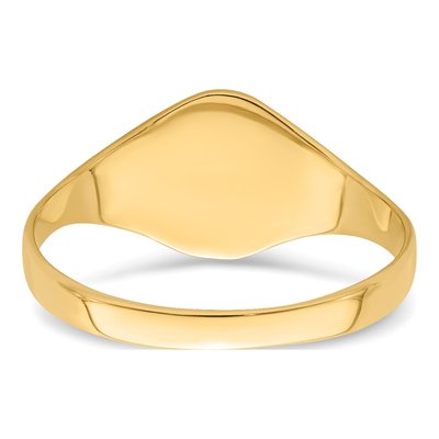 14K Yellow Gold Baby Oval Signet Ring – view 7