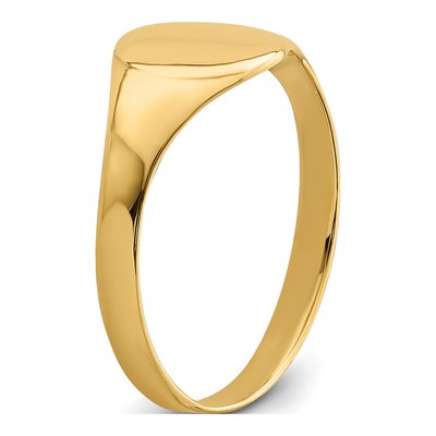 14K Yellow Gold Baby Oval Signet Ring – view 8