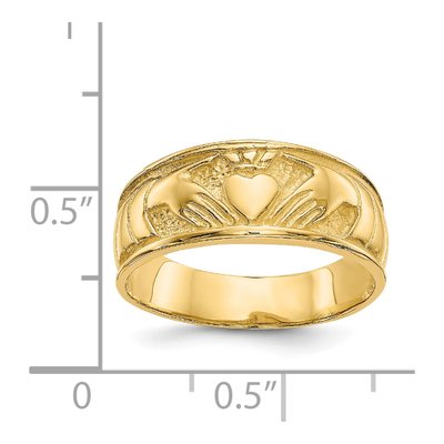 14K Yellow Gold Claddagh Ring – view 4