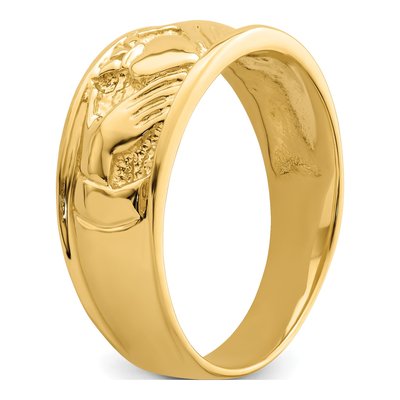 14K Yellow Gold Claddagh Ring – view 8
