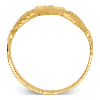 Men's 14K Yellow Gold Claddagh Ring – view 3