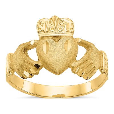 Men's 14K Yellow Gold Claddagh Ring