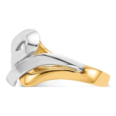 14K Two-Tone Gold Swirl Ring – view 5