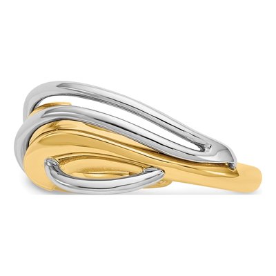 14K Two-Tone Gold Wave Ring – view 5