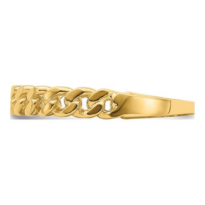 14K Yellow Gold Chain Link Band Ring – view 4