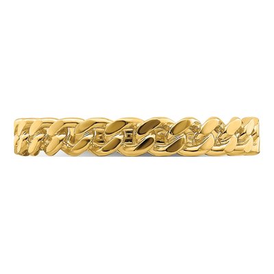 14K Yellow Gold Chain Link Band Ring – view 6