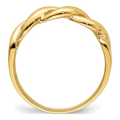 14K Yellow Gold Freeform Twist Ring – view 2