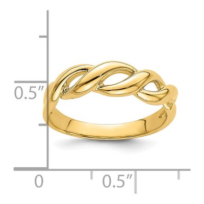 14K Yellow Gold Freeform Twist Ring – view 4