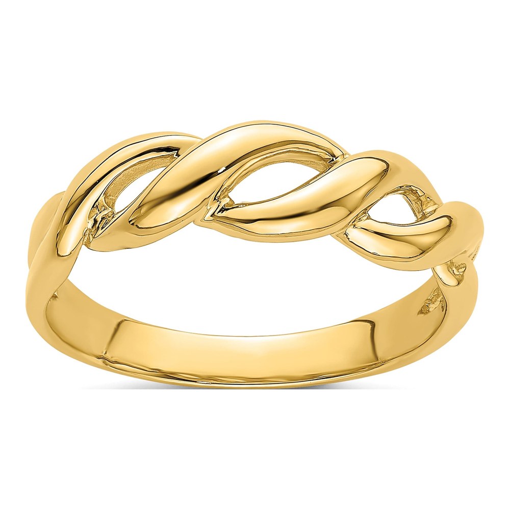 14K Yellow Gold Freeform Twist Ring