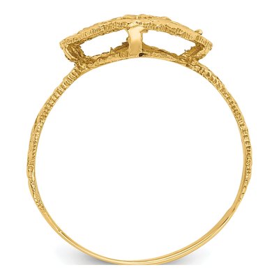 14K Yellow Gold Diamond-Cut Filigree Ring – view 3