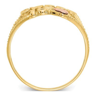14K Two-Tone Gold Sweet 15-Heart Quinceanera Ring – view 3