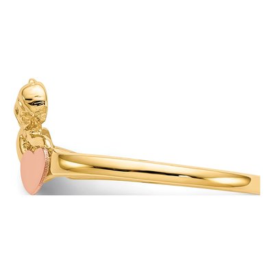 14K Two-Tone Gold Angel Heart Ring – view 5
