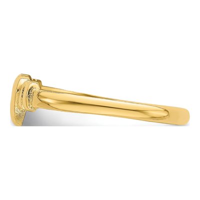 14K Yellow Gold Heart Cross Cut-Out Ring – view 5