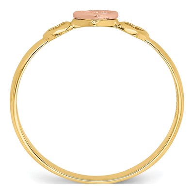 14K Two-Tone Gold Hearts Ring – view 3