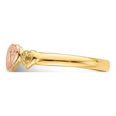 14K Two-Tone Gold Hearts Ring – view 4